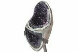 Amethyst Geode With Metal Stand - Uruguay #113190-3